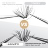 LASHVIEW Cluster Lashes,DIY Eyelash Extension 3D Extended Natural Look Reusable