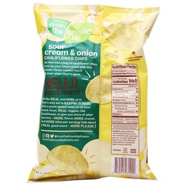 FROM THE GROUND UP Sour Cream & Onion Cauliflower Chips, 3.5 OZ