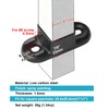 OTTFF 20 Pack Black Square Post Flange Base Fits 1"