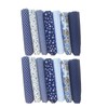2 Set 14Pcs Dark Blue Top Cotton Craft Fabric Bundle