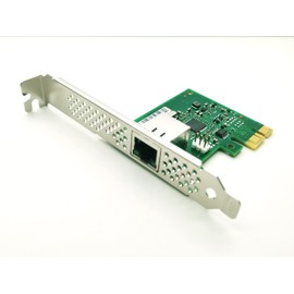 Lemspum Tarjeta de red Ethernet convergente PCIe x1 de 1,25 Gb, tarjeta LAN de un solo puerto RJ45 de cobre, Gigabit NIC con chipset Intel I210-AT, compatible con Windows Server/Windows/Linux/Vmware