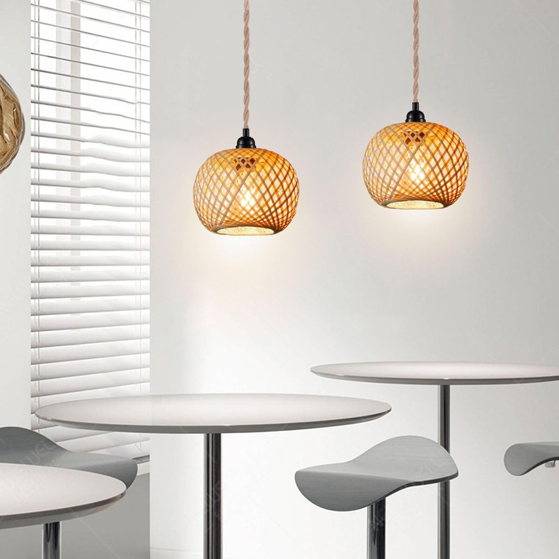 EcoGehen Vintage Pendant Lamp with Plug - Boho Lamp Pendant