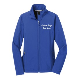 Ink Sitch Women Design your Own Custom Stitching Embroidery Core Soft Shell Jackets - Royal (XL)