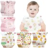 Zoney 50 PCS Disposable Bibs,Portable Baby Bibs for Girls and