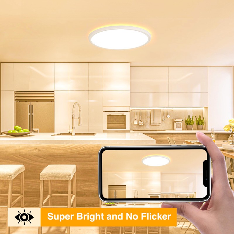 OUILA LED Ceiling Light Flat Round - Diameter 22 cm
