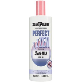 Soap & Glory Perfect Zen Bubble Bath Milk - Hydrating & Luxurious Tonka Bean & Lavender Oil Scented Bubble Bath - Moisturizing Milk Bath for Night Time Relaxation (500ml)