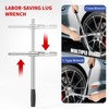 BCJCLTS Lug Wrench, 4 Way Tire Iron for Car,Tire Wrench