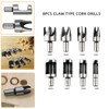 dophee 8Pcs Wood Plug Cutter Drill Bit Set, Straight and