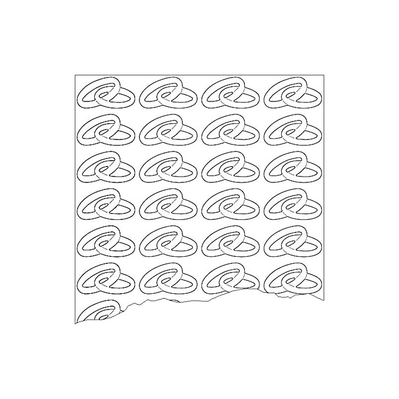 Sticker "Wedding Rings" in Silver – 1 Sheet