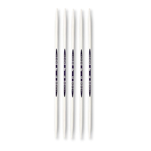 Prym Double-Point Ergonomic KnittingPins/Needles (Set of 5) 4mm x 20cm Length, High-Performance Synthetic Material, Multi-Colour, 22 x 4 x 1 cm