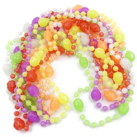 Gasparilla Set of Six (6) Glow in The Dark Skulls Mardi Gras Beads New Orleans Carnival Bayou Lousianna Cajun Creole Party