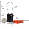 2 x V.S.P. Luggage Locks TSA Approved, Cable Travel Locks,