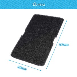 3 x DL-pro Foam Filter 240 x 155 mm for Beko Blomberg 2964840100 2964840200 Base Filter Sponge Filter Foam Filter Sponge on Heat Exchanger Tumble Dryer Heat Pump Dryer