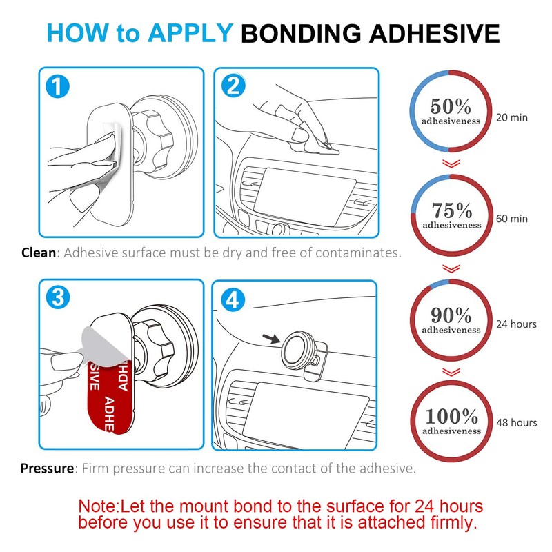 Very High Bond Car Adhesive, AZXYI 9 PCS Dashboard Sticky