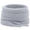 DELELE Solid Flat Shoe Laces: Hollow Thick Gray Shoelaces for