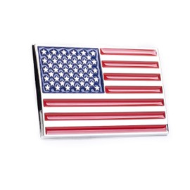 USA Flag 3D Sticker Emblem – (2.75" x 1.5") - United States of America Decal Badge for Cars, Trucks, SUVs, and All Flat Surfaces