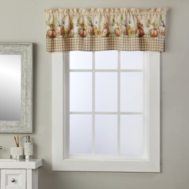 SKL Home Harvest Autumn Pumpkins Valance, 58" x 13", Natural