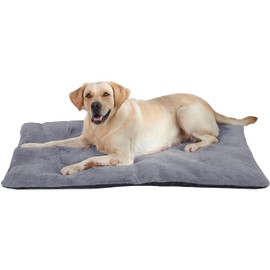 Citylife Warm Dog Sleep Bed Mat for Cold, Winter Self-Heating Beds, Ultra Soft, Washable & Anti-Slip Kennel Pad for Dogs Cozy Sleeping Mat,Gray 35 inch