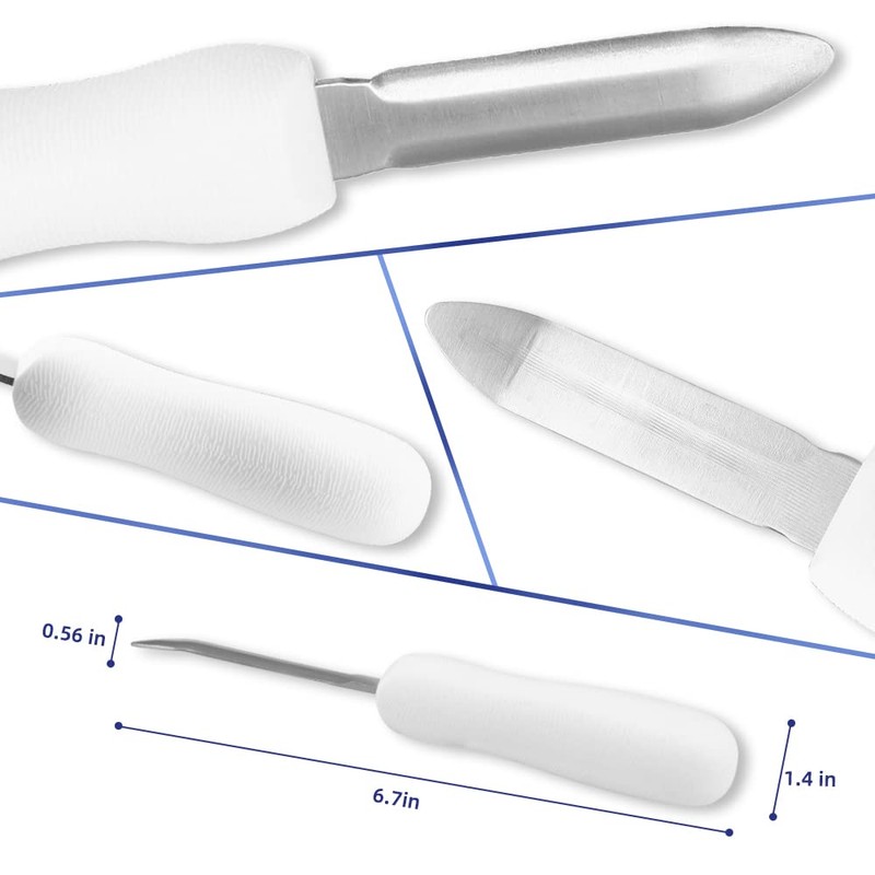 WENDOM Oyster Knife White Oyster Shucker with Anti-slip Handle New