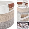 Cotton Rope Storage Basket Woven Shelf Storage Bin with Detachable