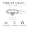 Stackable March Birthstone Rings for Women: 925 Sterling Silver Blue