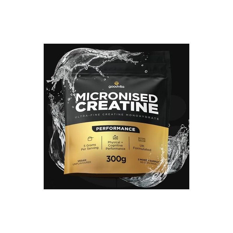 Micronised Creatine Monohydrate Powder | 2 Month Supply, 300g, 60