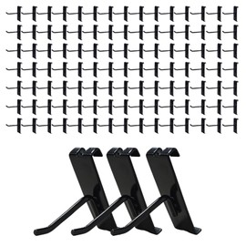 NEESEEYEE Gridwall Hooks 2 Inch, 100PC Heavy Duty Black Display Hooks for Grid Wall Panels, Grid Wall Accessory for Retail Store, Home Stroage, Garage, Trade Show
