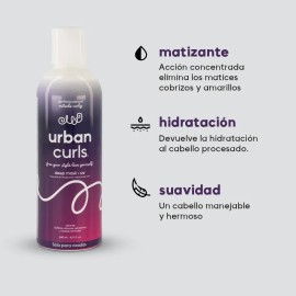 Tratamiento Mascarilla Para Cabello Rizado y Ondulado Urban Curls Deep Mask Uv 240ml