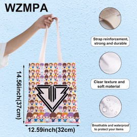WZMPA Korean Bigbang Tote Bag K-Pop Album Inspired Gift K-Pop Record Shopping Grocery Bag For VIP Fans, Bigbang Tg, L