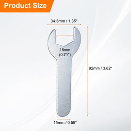 sourcing map 10pcs Small Wrench Open End Wrench 18x92x2mm Metric U-Shaped Single Open Ended Spanner Super Thin Small Flat Head Galvanizing Wrench for Automotive Repair Furniture Assembly