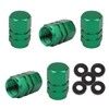 Winka Green Hexagon Shape Car Tire Valve Stems Caps Wheel