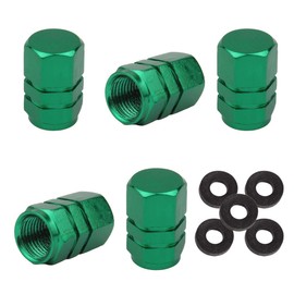 Winka Green Hexagon Shape Car Tire Valve Stems Caps Wheel Tire Valve Stem Cap