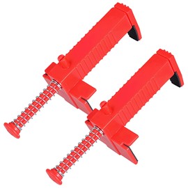 2 Pcs Brick Liner Plumber Tools, Adjustable Brick Laying Tools with Spring Clamp (3.5-4.7 inch Range), Non-Slip Heavy Duty Line Blocks, Masonry String Line Holders for Building Construction