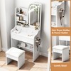Betoko Makeup Vanity Desk with Mirror and Lights,Small Vanity Table
