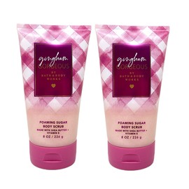 Bath and Body Work Gingham Gorgeous 2 Piece Body Scrub Gift Set Bundle - 8 oz / 226 g each