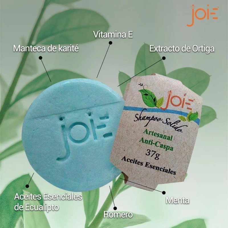 Pastillas Shampoo Solido Anti Caspa Aceites Esenciales