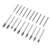 20Pcs Tungsten Carbide Carving Bits Double Cut Rotary Burr Set