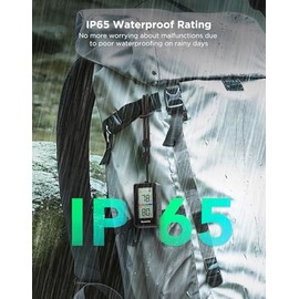 GoveeLife 2-in-1 Indoor Outdoor Thermometer Hygrometer IP65 Waterproof, Digital Display, 197ft Buletooth Range, Notification Alerts, 2 Years Data Stor