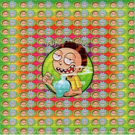 Rick and Morty High on Life BLOTTER ART perforated paper