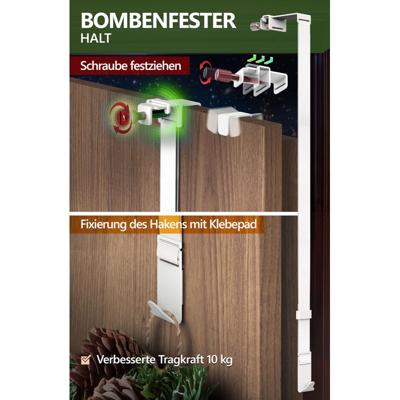 4smile Bicycle Towing Hitch Door Bicycle Trailer Hook, White