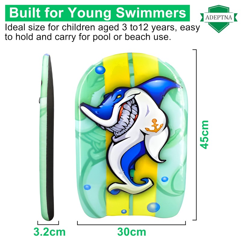 ADEPTNA Graphic Swimming Kickboard for Pool or Beach - Mini