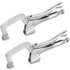 MAXPOWER Bench Clamp 11-inch, Welding Table Mount Locking C-Clamps, Pack of 2