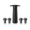 VacuVin Black Pump + 4 Caps