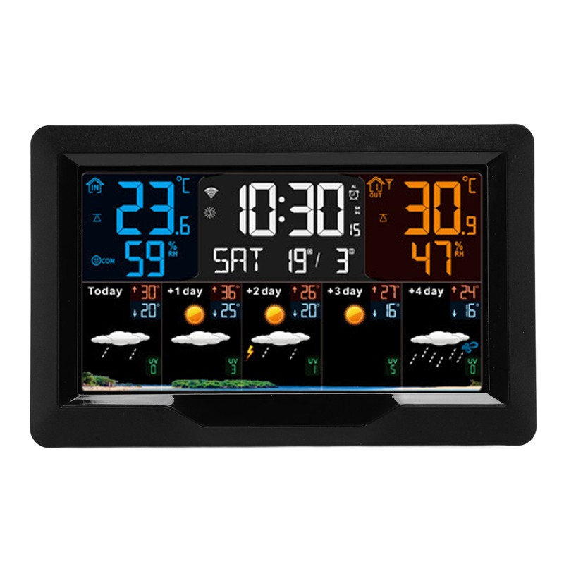 Smart Weather Clock WiFi Wireless Digital Weather Clock for Temperature