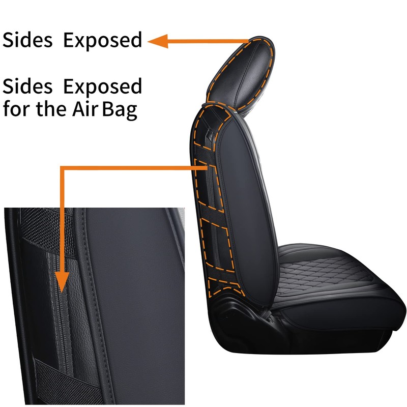 Aierxuan Jeep Wrangler JK JL Front Seat Covers Custom Fit