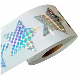 Remarkable Etiquetas Adhesivas Metálicas De Estrellas Plateadas Para