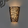 It's Exciting Lighting IEL-2100 Shade with Wicker and Flicker Sconce,