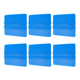 HARFINGTON 6pcs Vinyl Squeegee, Vinyl Wrap Decal Squeegee Tool, 4-Inch Car Vinyl Film Scraper Plastic Squeegee for Car Wrap, Sign Making, Window, Blue, Rectangle