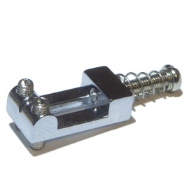 Single individual strat electric guitar bridge saddle in chrome tremolo or bridge fitting