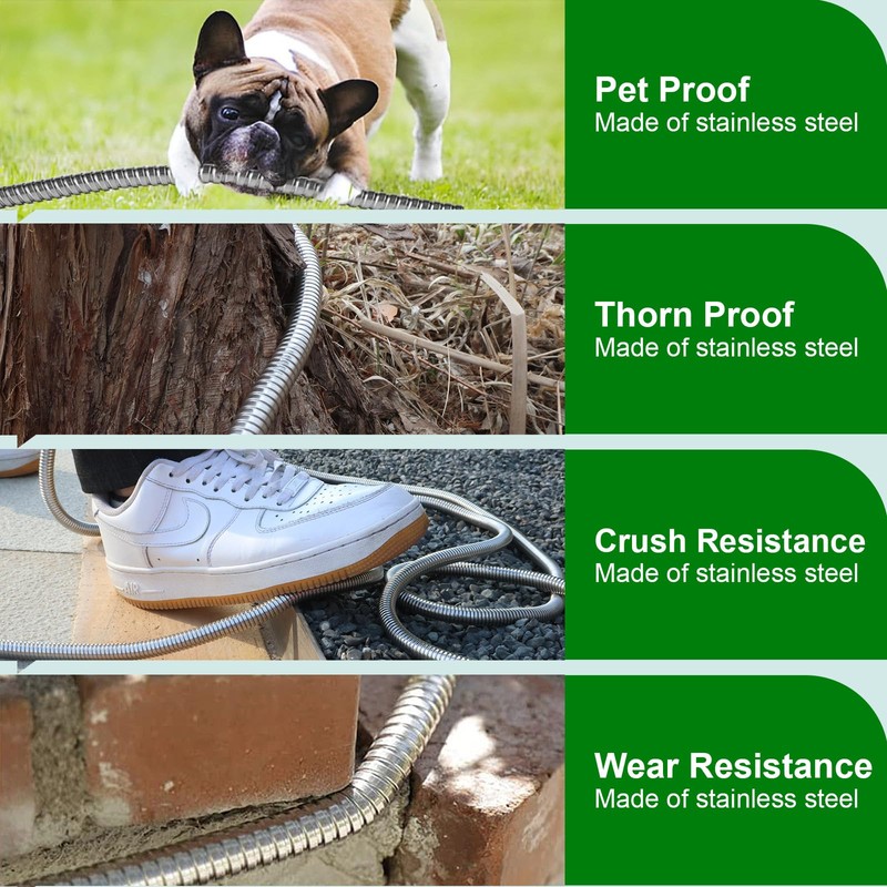 Metal Short Garden Hose 6 ft, 8 ft, 12 ft